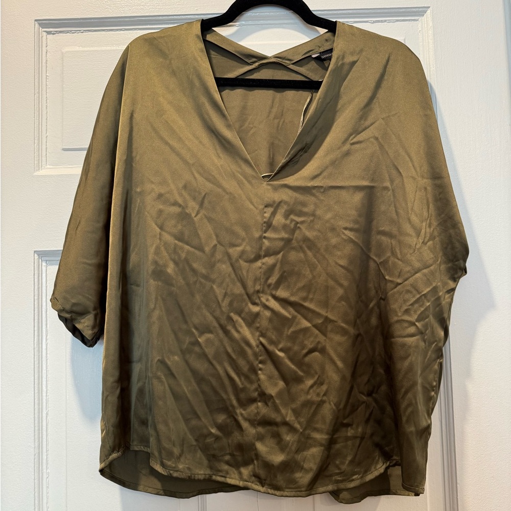 Elegant Olive Green Women's Top